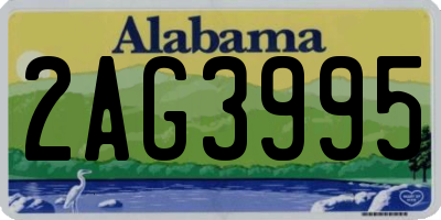AL license plate 2AG3995