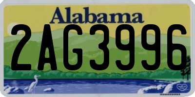 AL license plate 2AG3996