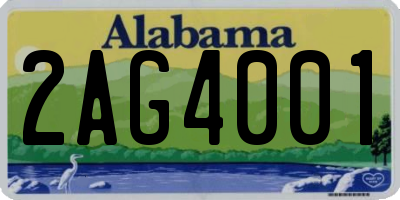 AL license plate 2AG4001