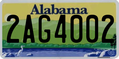 AL license plate 2AG4002