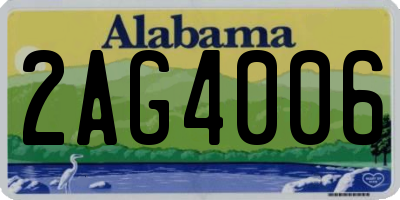 AL license plate 2AG4006