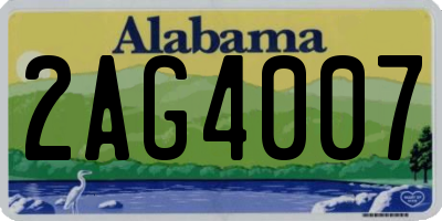 AL license plate 2AG4007