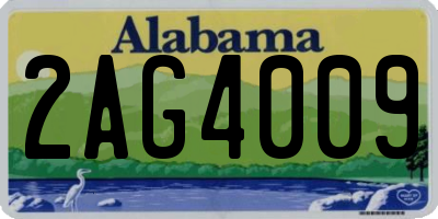 AL license plate 2AG4009