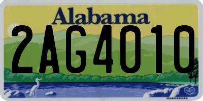 AL license plate 2AG4010