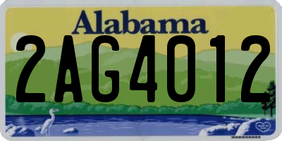 AL license plate 2AG4012
