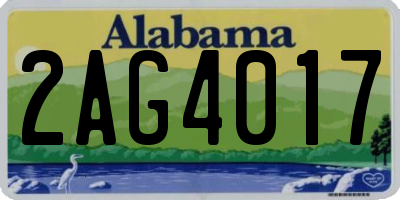 AL license plate 2AG4017