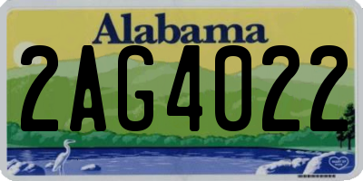 AL license plate 2AG4022