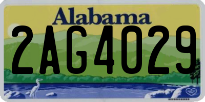 AL license plate 2AG4029