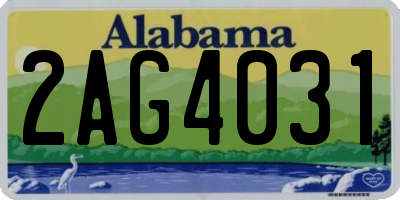 AL license plate 2AG4031