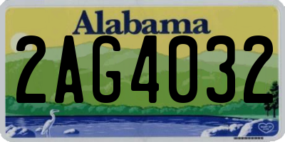 AL license plate 2AG4032