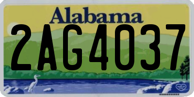 AL license plate 2AG4037