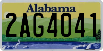 AL license plate 2AG4041
