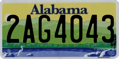 AL license plate 2AG4043