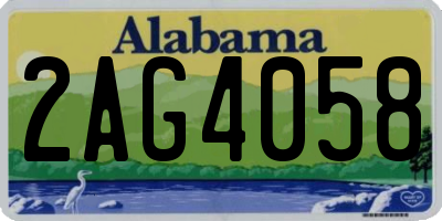 AL license plate 2AG4058