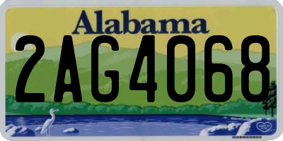 AL license plate 2AG4068