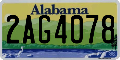 AL license plate 2AG4078