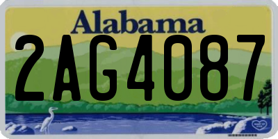 AL license plate 2AG4087