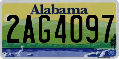 AL license plate 2AG4097