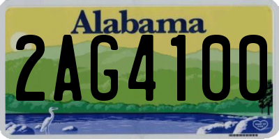 AL license plate 2AG4100