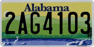 AL license plate 2AG4103