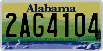 AL license plate 2AG4104
