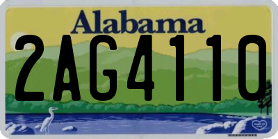 AL license plate 2AG4110