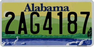 AL license plate 2AG4187