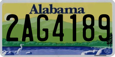 AL license plate 2AG4189
