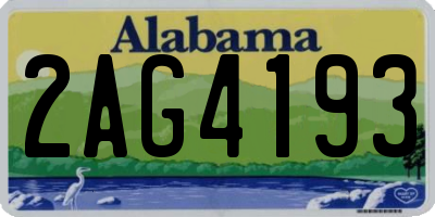 AL license plate 2AG4193