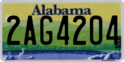 AL license plate 2AG4204
