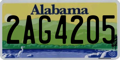 AL license plate 2AG4205