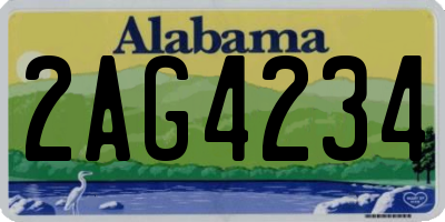 AL license plate 2AG4234