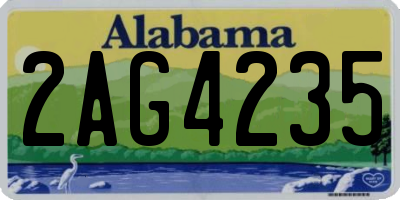 AL license plate 2AG4235
