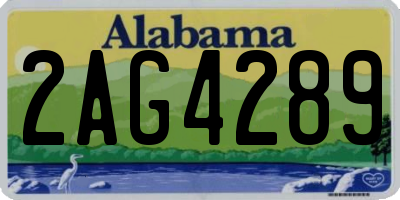 AL license plate 2AG4289