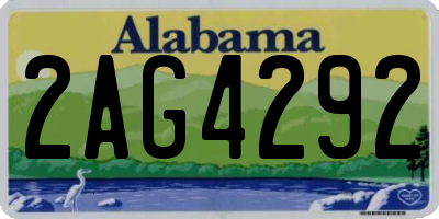AL license plate 2AG4292