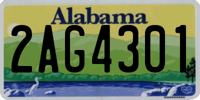 AL license plate 2AG4301