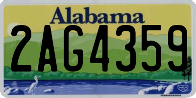 AL license plate 2AG4359