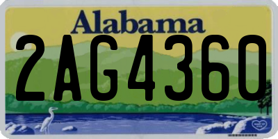 AL license plate 2AG4360