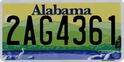 AL license plate 2AG4361
