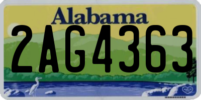AL license plate 2AG4363