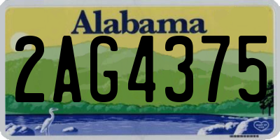 AL license plate 2AG4375