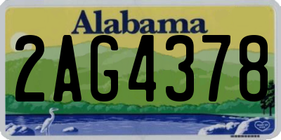 AL license plate 2AG4378