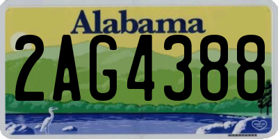 AL license plate 2AG4388