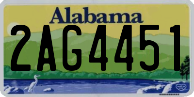 AL license plate 2AG4451
