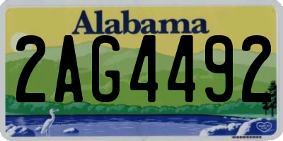 AL license plate 2AG4492