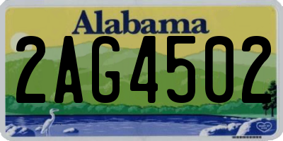 AL license plate 2AG4502