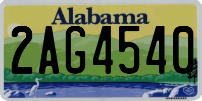 AL license plate 2AG4540