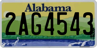 AL license plate 2AG4543