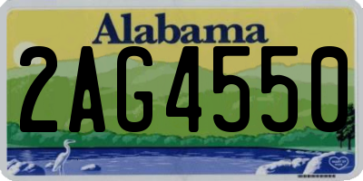 AL license plate 2AG4550