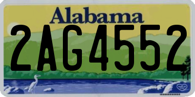 AL license plate 2AG4552